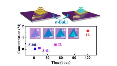 Layer-Dependent Chemically Induced Phase Transition of Two-Dimensional MoS2