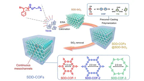 Increasing the Accessibility of Internal Catalytic Sites in Covalent Organic Frameworks by Introducing a Bicontinuous Mesostructure